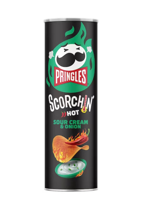 Pringles Scorchin Crema Agria Picante Y Cebolla