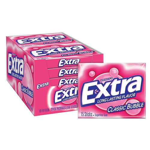 Extra Gum Classic Bubble Flavor 10 Count