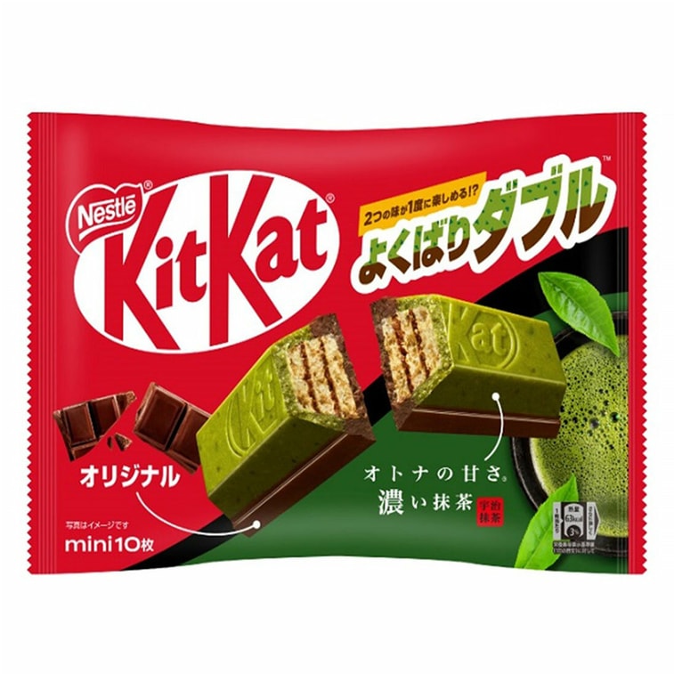 Kit Kat Mini Matcha y Chocolate Doble Sabor Original 10uds (Japón)