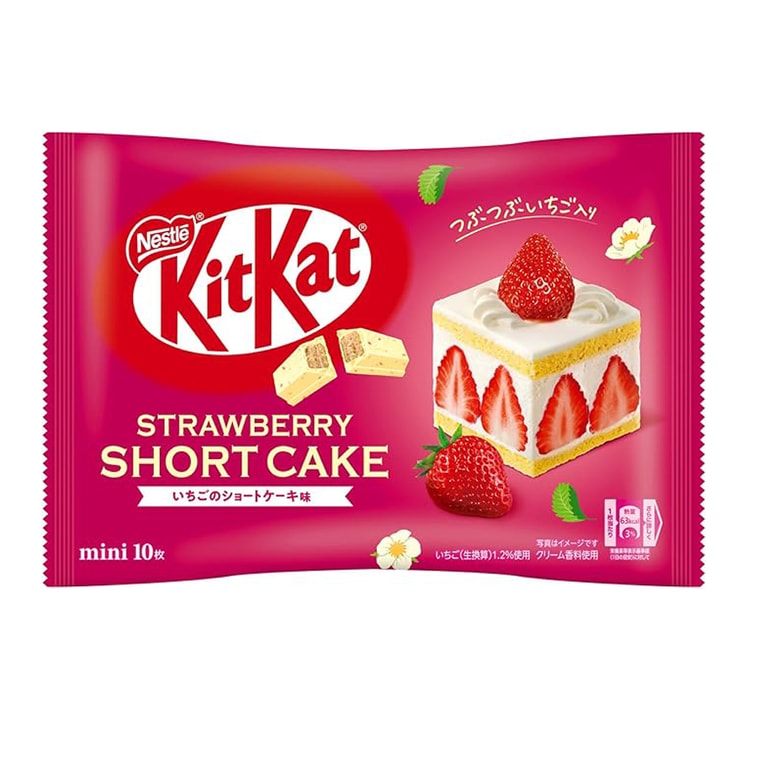 Kit Kat Mini Pastel de Crema de Fresa 10 piezas (Japón)